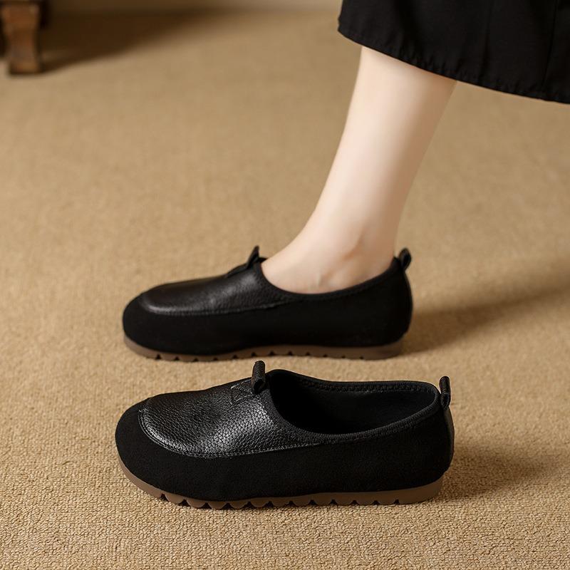One-pedal lazy shoes shallow mouth Doudou shoes women's spring and autumn new casual flat shoes overfoot shoes women