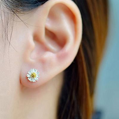 1 Paio di Orecchini a Bottone Design Mini Crisantemo Orecchini a Perno Piercing Orecchini da Donna per Pendolarismo Appuntamenti Gioielli Regalo