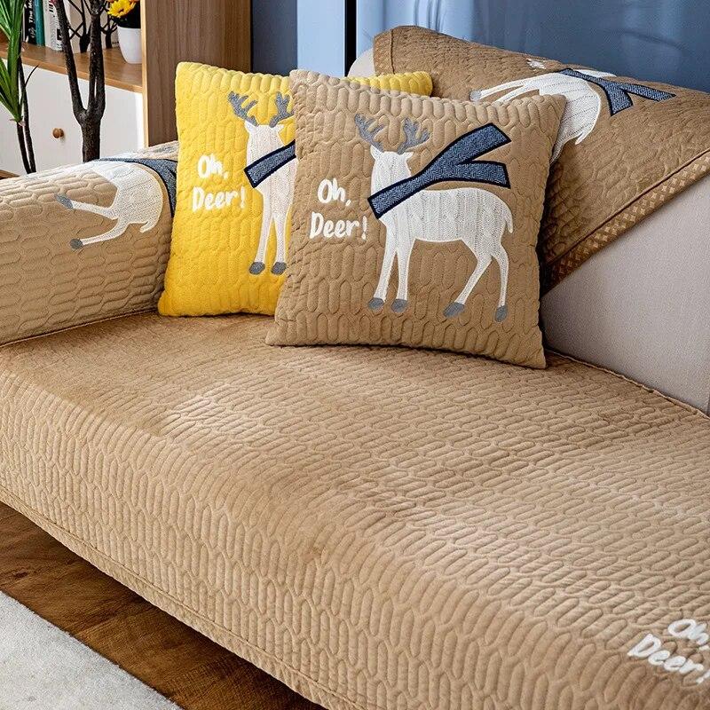 

Секционные диванные подушки, хрустальные бархатные чехлы для диванов, всесезонные нескользящие чехлы для скамеек, чехлы для диванов в скандинавском стиле, простота 70x70cm