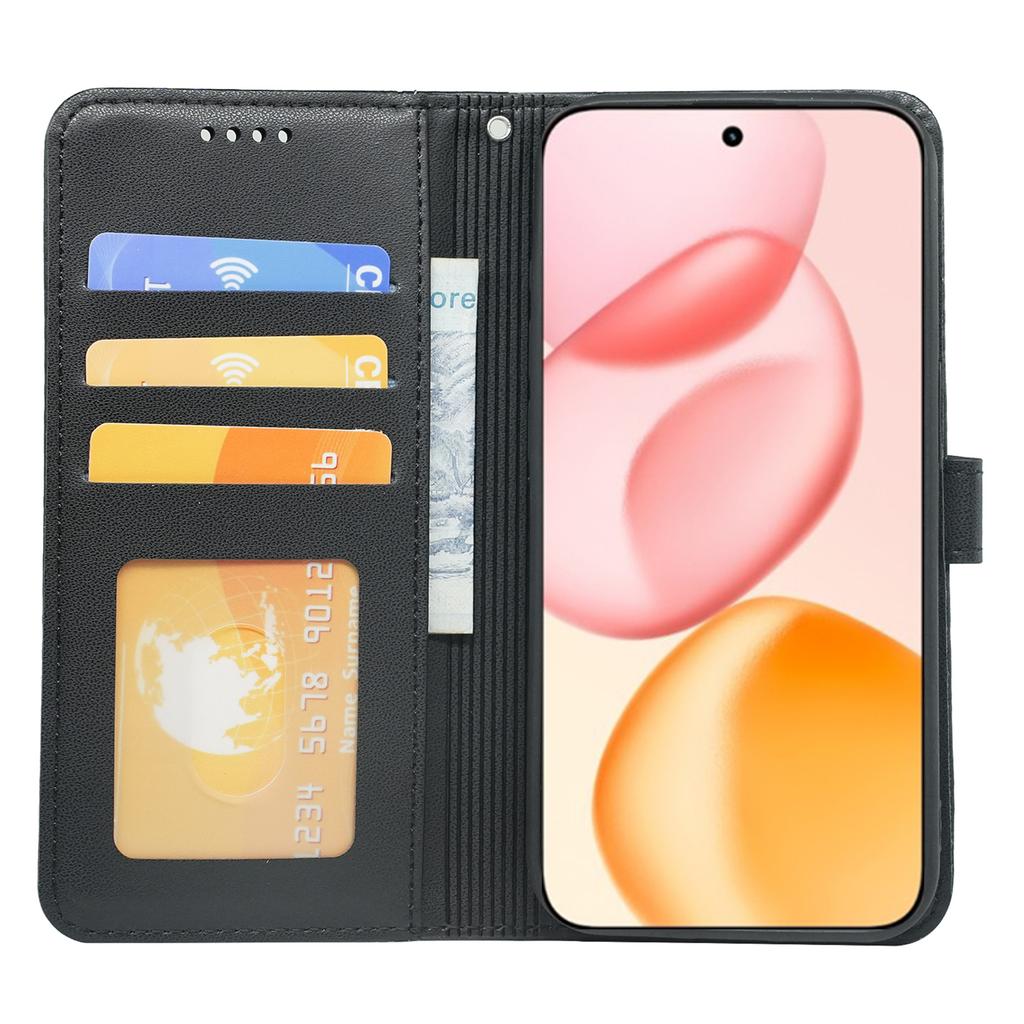 Pro Honor 400 Pro 5G (Globální) Peněženkové pouzdro Magnetické zapínání Kožený kryt na telefon s popruhem