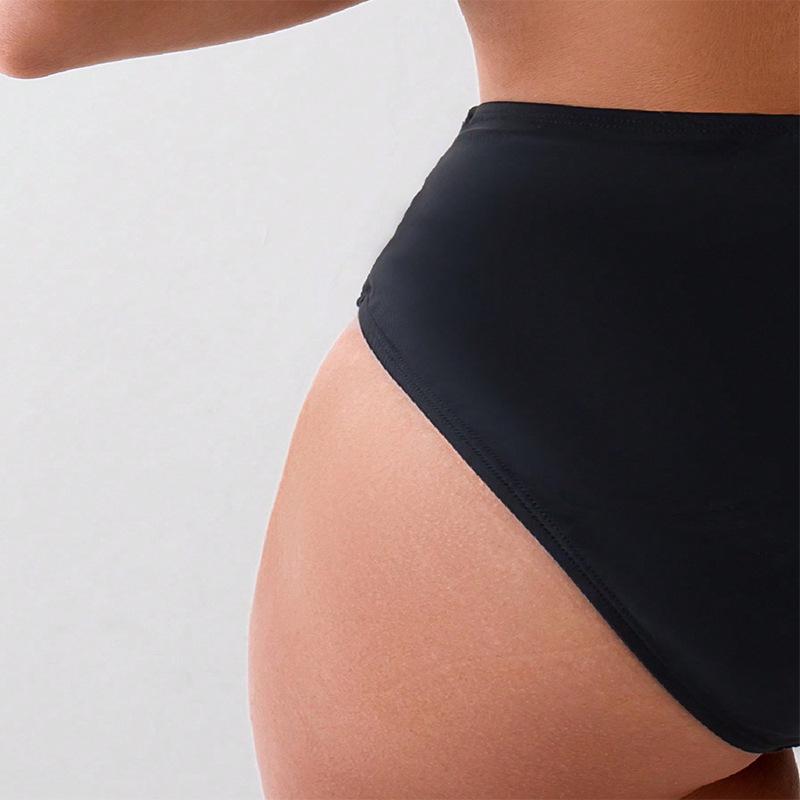 2025 European & American Solid Color Triangle Bikini Swim Briefs - Women's Sexy Beach Swimwear