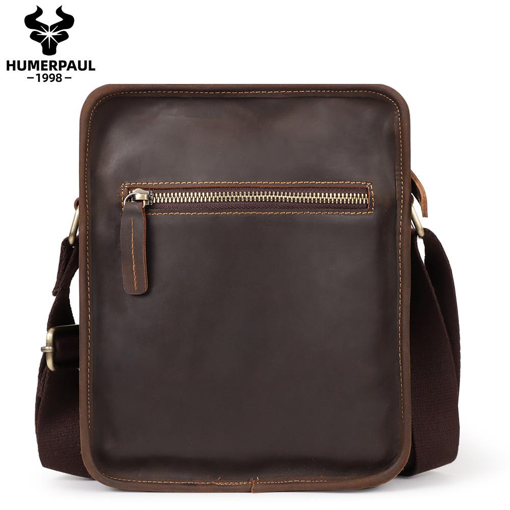 Humerpaul Leather Shoulder Bag Large Capacity Multi-function Travel Bag Sports Bag