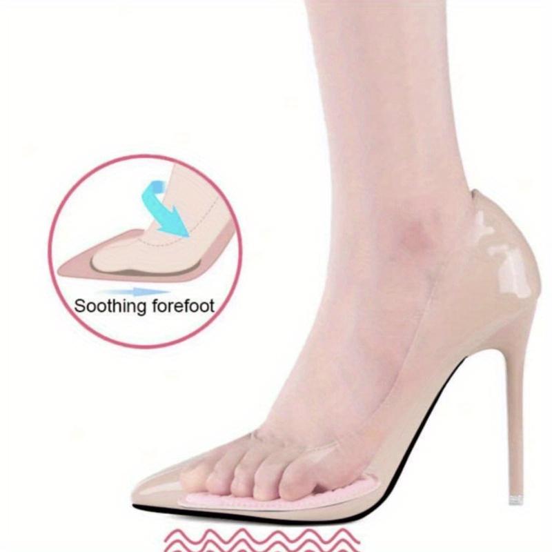 1 Pair Summer Sandal Forefoot Anti-Slip Pads, Sponge Material Sweat-Absorbing Comfortable Shoe Insoles With Adhesive Backing, Suitable For Girls