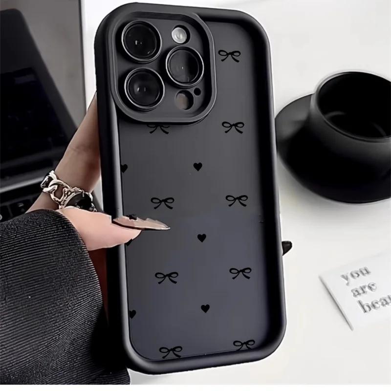 INS Cute Bow Love Phone Case For Samsung Galaxy A16 A15 A14 A25 A06 A05 A05S A33 A04 A04E A52 A03 A50 A71 A73 A31 A12 A22 A30
