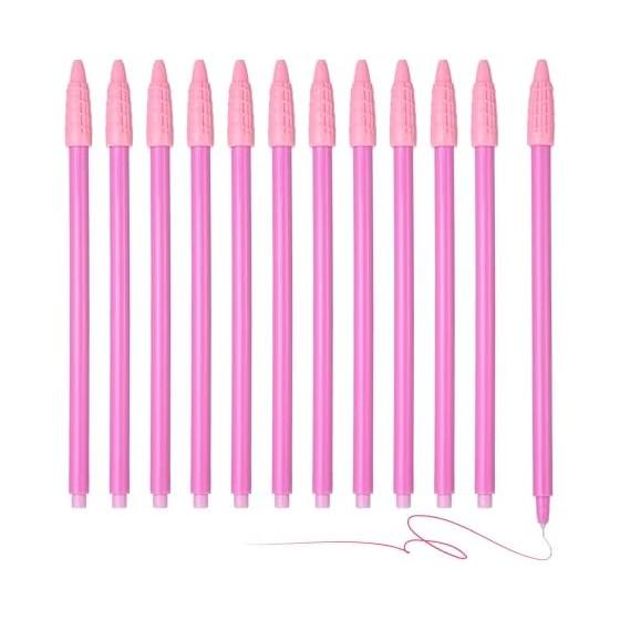 PATIKIL 12 Peças Canetas Gel Coloridas, Canetas Esferográficas de Gel Rosa 0,5mm, Ponta Fina, Escrita Suave para Diário, Anotações, Material de Escritório, Desenho,