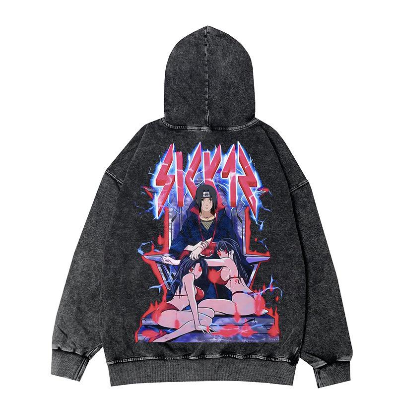 Naruto Vintage Oversized Hooded Jacket - Japanese Anime Style (Autumn/Winter)