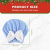 Hair Towel Quick Drying Anti Frizz With Bow Soft Shower Hair Towels Wrap For Women Girls Short Curly Wet Thick Bathroom Shower