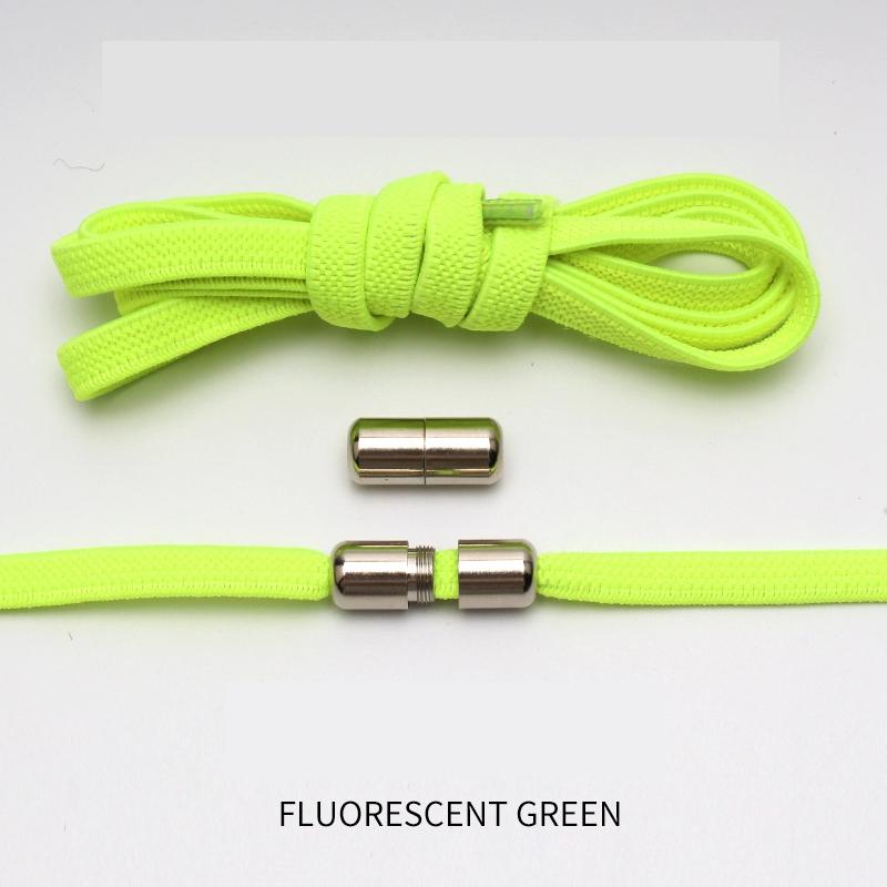 Neue flache Schnürsenkel ohne Binden Elastische Metallverschluss-Schuhbänder Spezielle kreative Kinder Erwachsene Unisex Sneaker-Schnürsenkel Schnell Faule Schnürsenkel