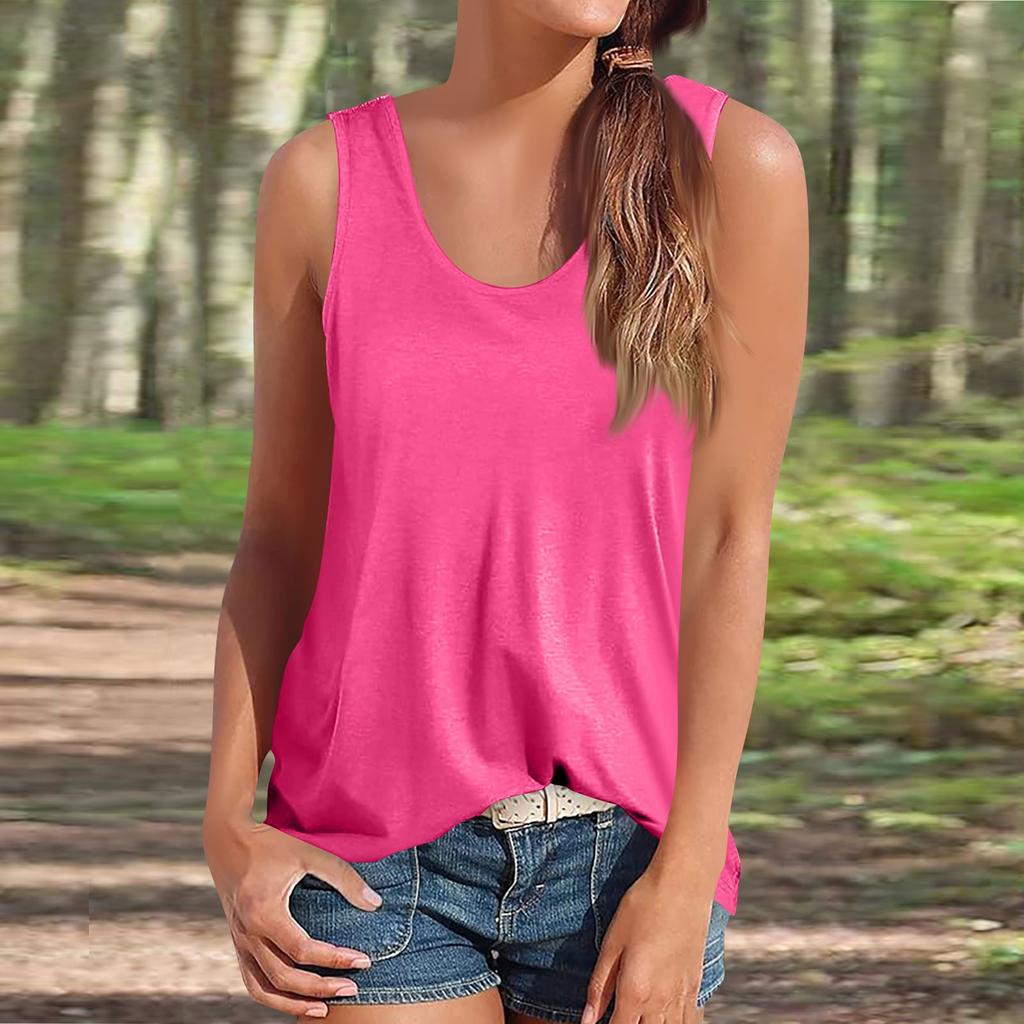 Dámské tílko Společenské košile pro volný čas Léto Volný střih Košilka Roztomilé trendy oblečení Halenky bez rukávů