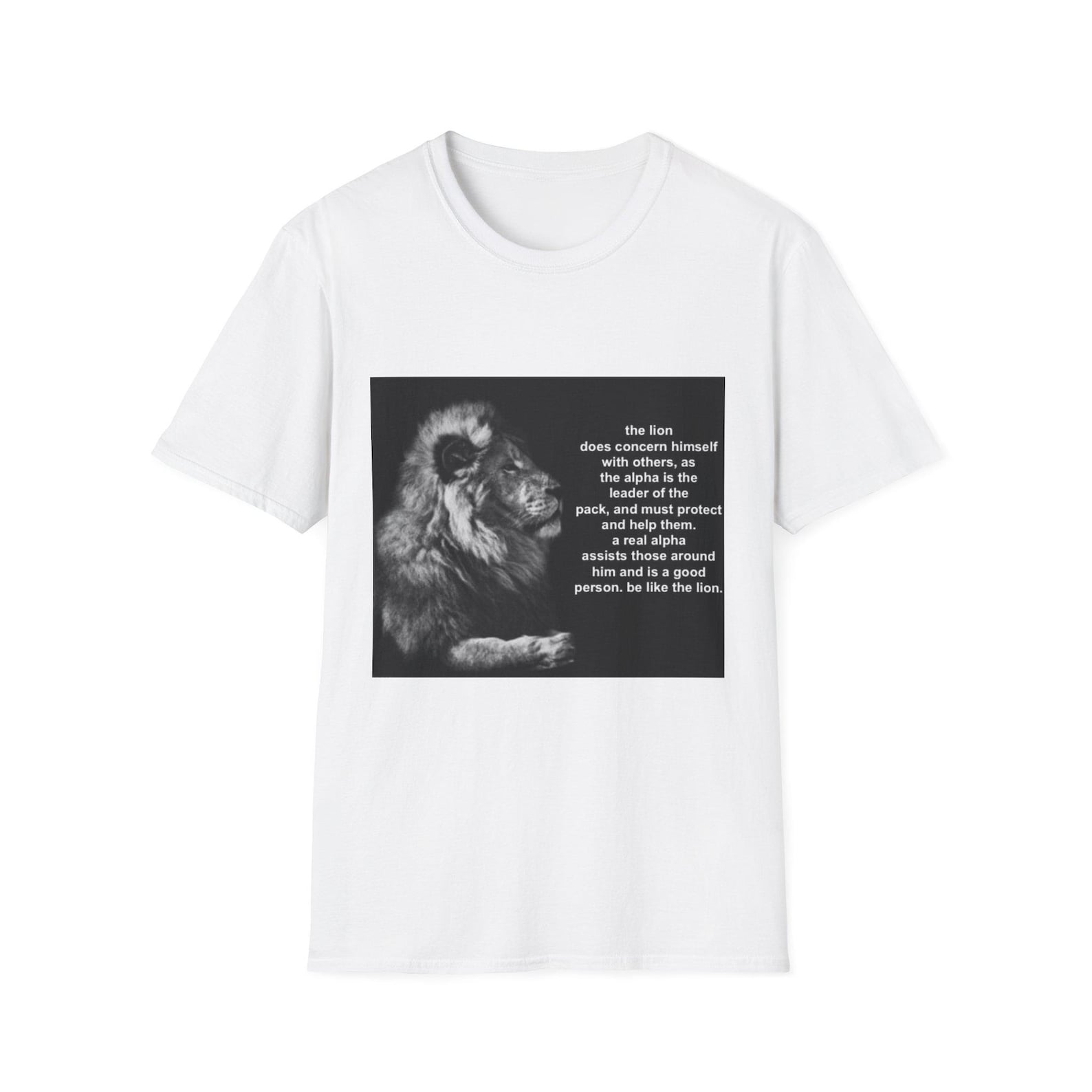 Lion portrait with leadership quote T-Shirt | Inspirational African wildlife L