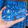 Clear Toy Snowflake Anxiety with Glitter Cube Squeeze Relief Stress Cube Sensory