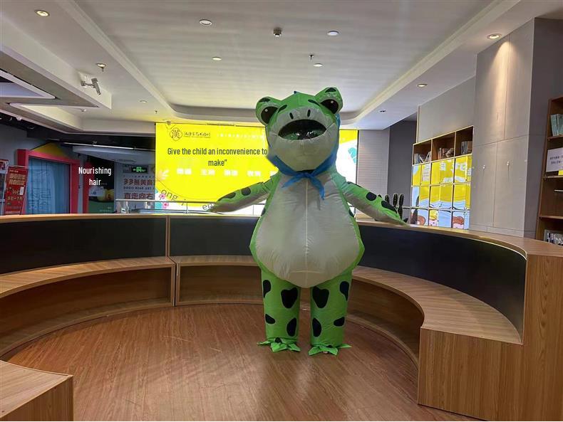 Adult Frog Mascot Costume - Inflatable Toad Cartoon Doll for Performances