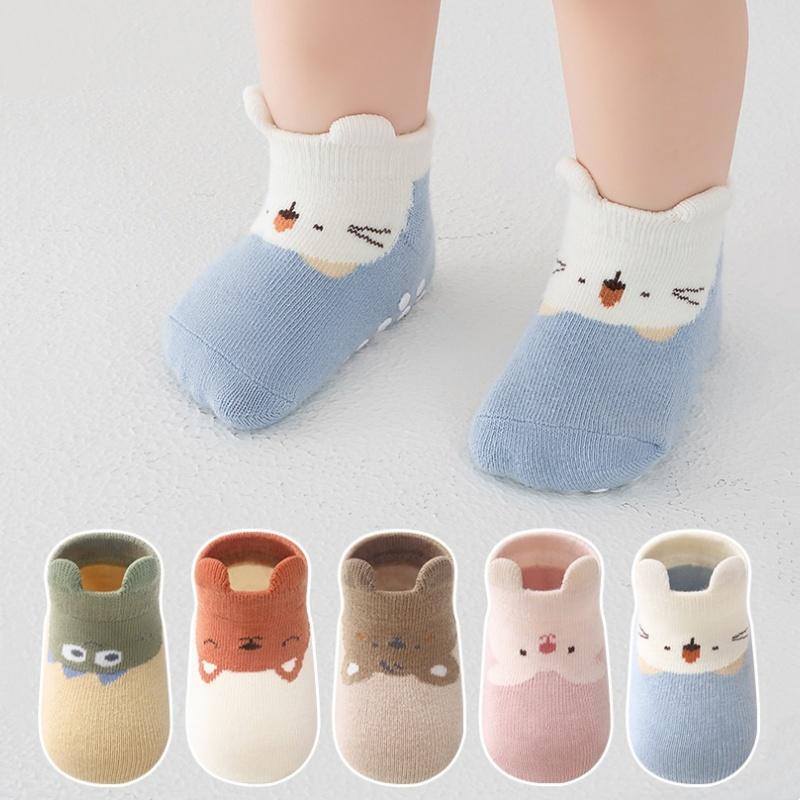 Kids Floor Socks For Boys Girls Four Seasons Children's Girl Boy Cotton Socks Anti-slip Cute Cartoon Infant Toddler Short Sock
