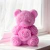 Rose Bear Silicone Mold Valentine Candle Wax Mold DIY Aromatherapy Plaster Diffuser Stone Craft Gift