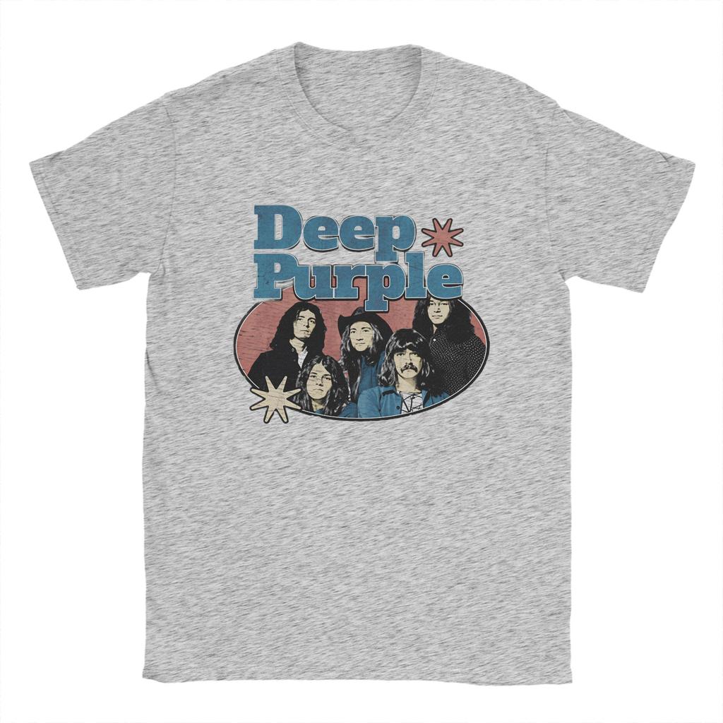 Band Deep Purple Art T Shirt Summer Pure Cotton TShirts For Adult Harajuku Casual Tshirt ShortSleeved Vintage Clothes