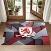 Middlesbrough FC Design Crystal Velvet Rug Soft Decorative Mat for Bedroom Entrance