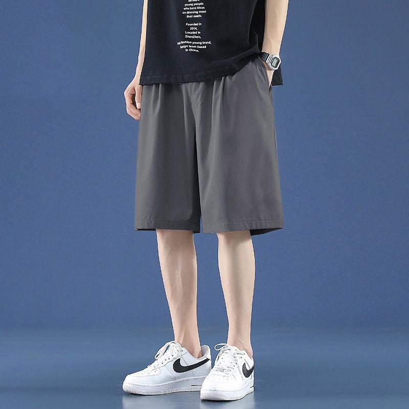 Black Ice Silk Men's Loose Casual Sports Shorts