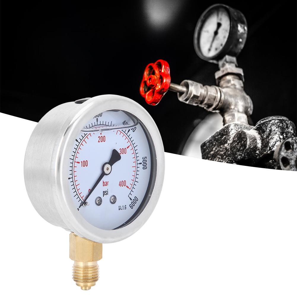 TSPGG604400bar 1 4BSP Y60 Radial Oil Filled Pressure Gauge Manometer for Machinery