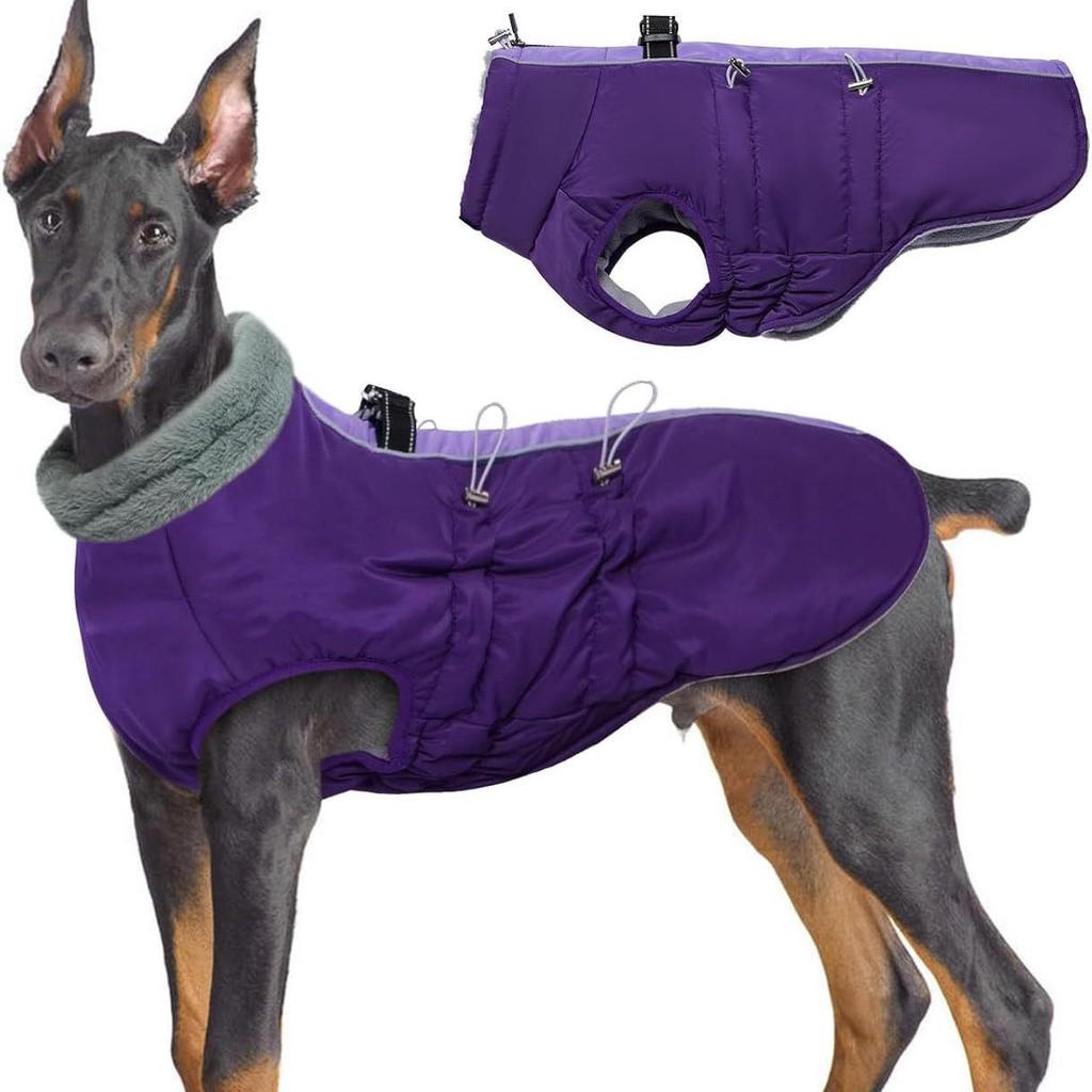 Russian Extreme Cold Waterproof Dog Coat - Windproof, Anti-freeze, Cotton Clothing for Large Dogs