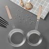 New Thickened Stainless Steel Strainer Fine Mesh Wooden Handle Skimmer Spoon Long Handle Dumpling Strainer Kitchen Tool
