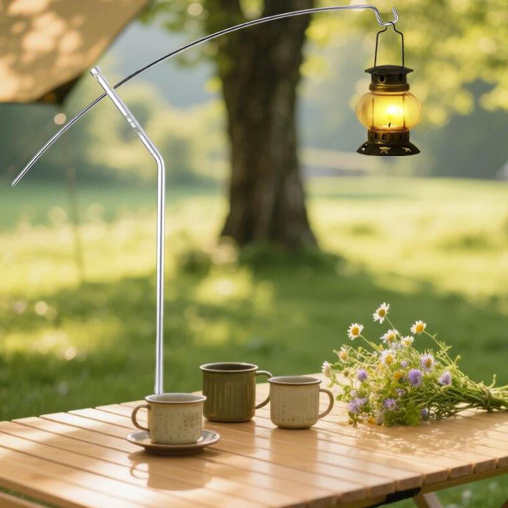 Camping Lantern Stand Light Hanger Outdoor Picnic Yard Portable Lawn Lamp Pole Lamp Post for Beach BBQ Summer Work Light Yard