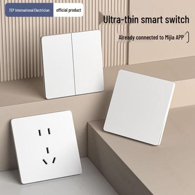 Mijia Smart Switch Doppel-/Einzel-Nullleiter-Feuerkontrollpanel mit Sprachsteuerung für das ganze Haus.