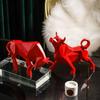Nordic Modern Simple Resin Bull Ornaments Creative Home Decoration Crafts Indoor Study Office Cow Statue Animal Figurine