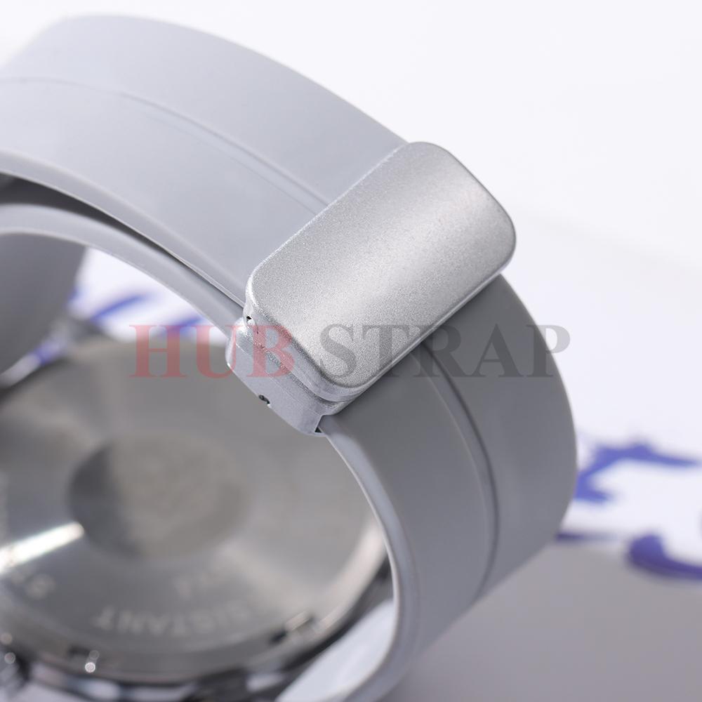 18mm 20mm 22mm Folding Buckle Silicone Strap for Rolex Band Universal Soft Rubber Strap Quick Release Replacement Bracelet