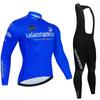 Mens Long Sleeve Cycling Jersey Set Quick Dry Mountain Bike Road Apparel Outdoor Sport Wear