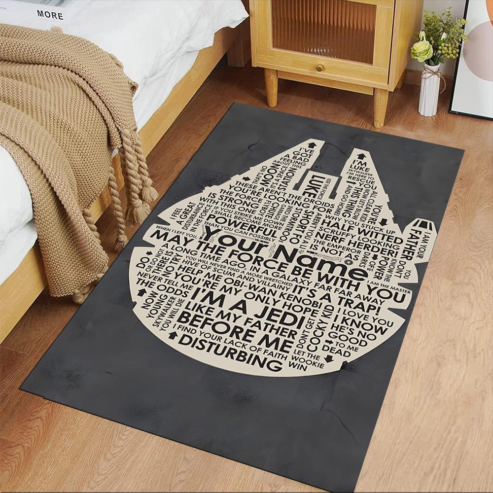 Star Wars Personalized Name Carpet Perfect for Outdoor Foyer Dining Room Decorate room Antislip Carpet Decorate Offices Birthday/Christmas Gift