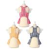 Summer Angel Wings Puppy Dog Dress Cotton Plaid Pet Dresses for Small Dogs Yorkshire  Maltese Cat Skirt Pets Clothes Robe Chien