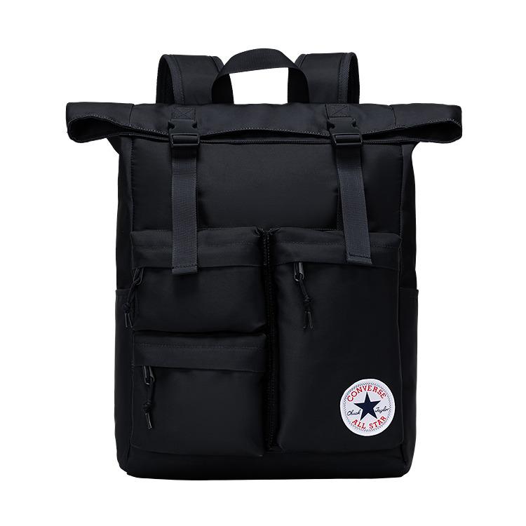 

Converse 19L Casual Versatile Expandable Design Polyester Backpack Regular Black Men backpack CV2613247GS-001 Jet Black