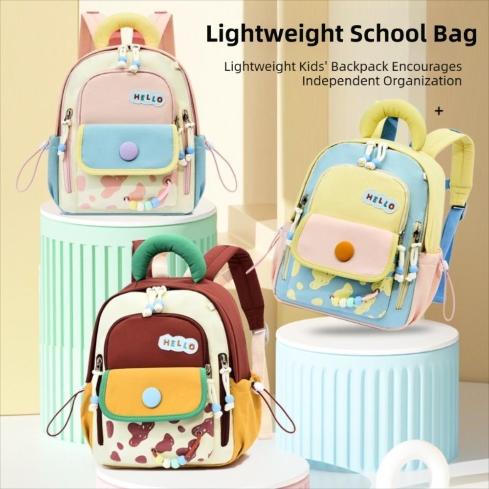 Waterproof Dopamine Kids Backpack Large Capacity Lightweight School Bag  School