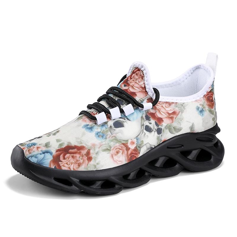 Halloween Woman Shoes Breathable Sneakers Woman Shoes Skull High Quality Fashion Light Athletic Mesh Sneakers Casual Shoes