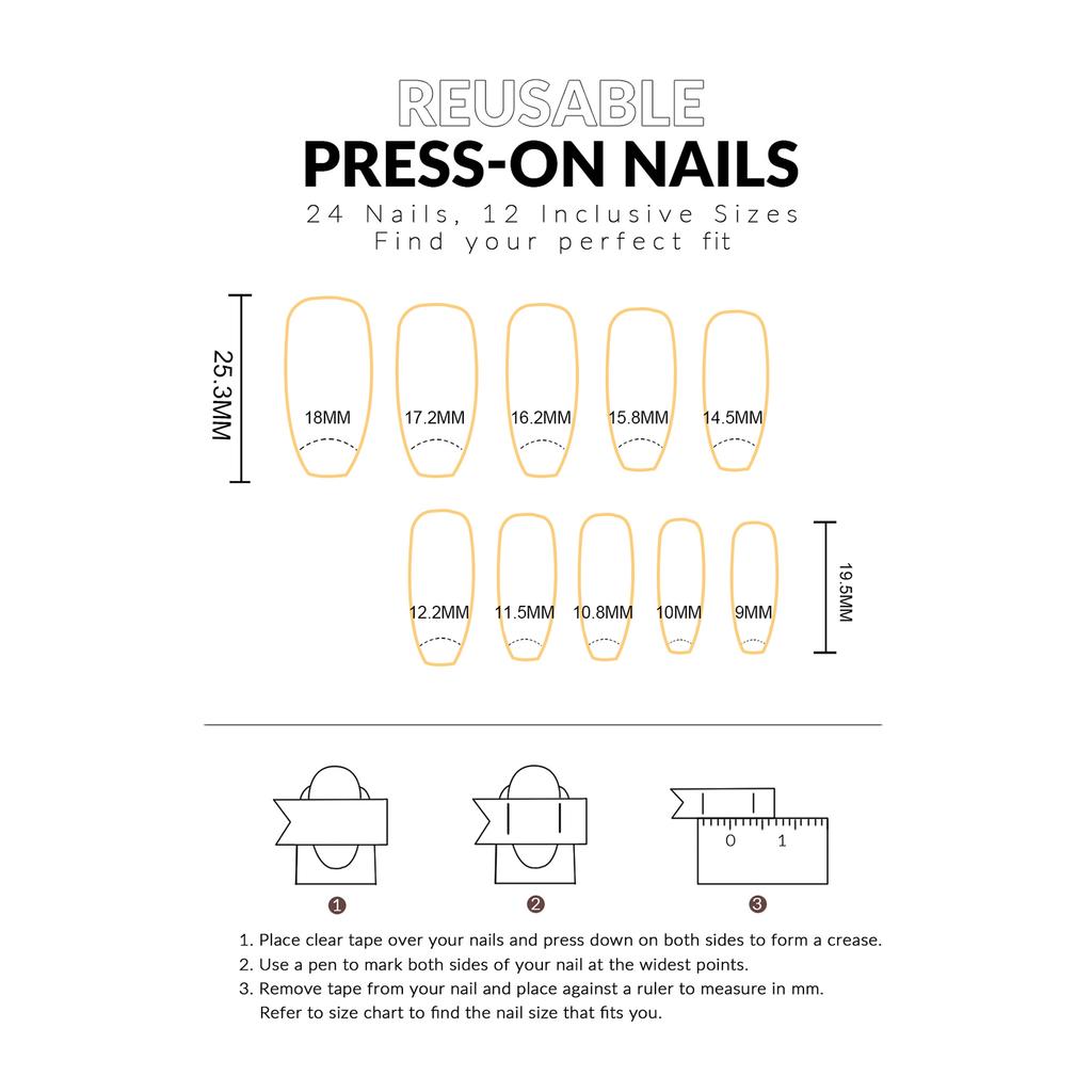 24 Pieces Orange Gold Fake Nails 3D Gold-Plated Pearl Luxury Design For Party And Festival