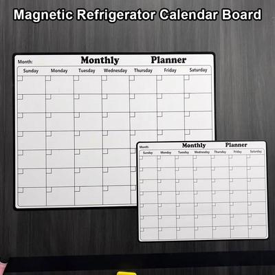1Pcs Remind Memo Magnetic Refrigerator Sticker S/L Dry Erase Monthly Planner Whiteboard Record Message Calendar Board