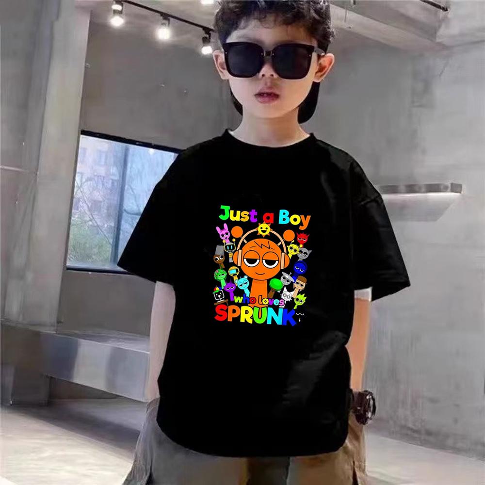 Summer Clothes Boys Girls Age 3-12 Tee+shorts suit Children Short Sleeve T-shirts Child  Casual Pink Black Fashion Game graphics