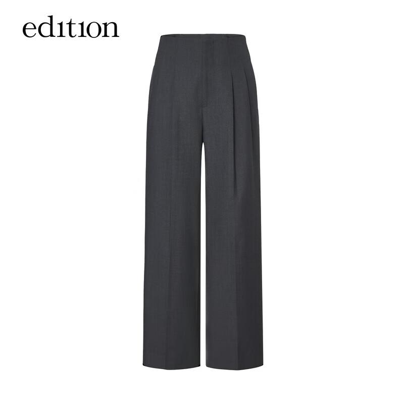 Edition Women's Double Pleat Wool Blend Wide-Leg Trousers