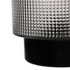 Hestia Battery Operated Textured Glass Lamp With Black Base 12cm X 16cm
