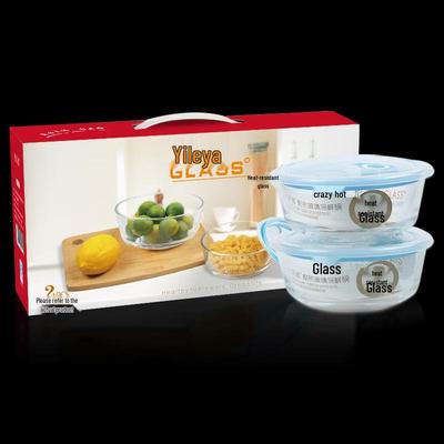 Yileyar Hitzebeständiges Glas Lebensmittelaufbewahrungsschüssel-Set