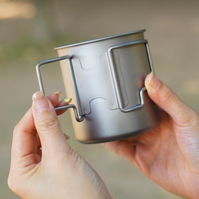 420ml Pour Over Coffee Kettle Outdoor Ti Pour Over Coffee Kettle Gooseneck Tea Kettle Folding Handle