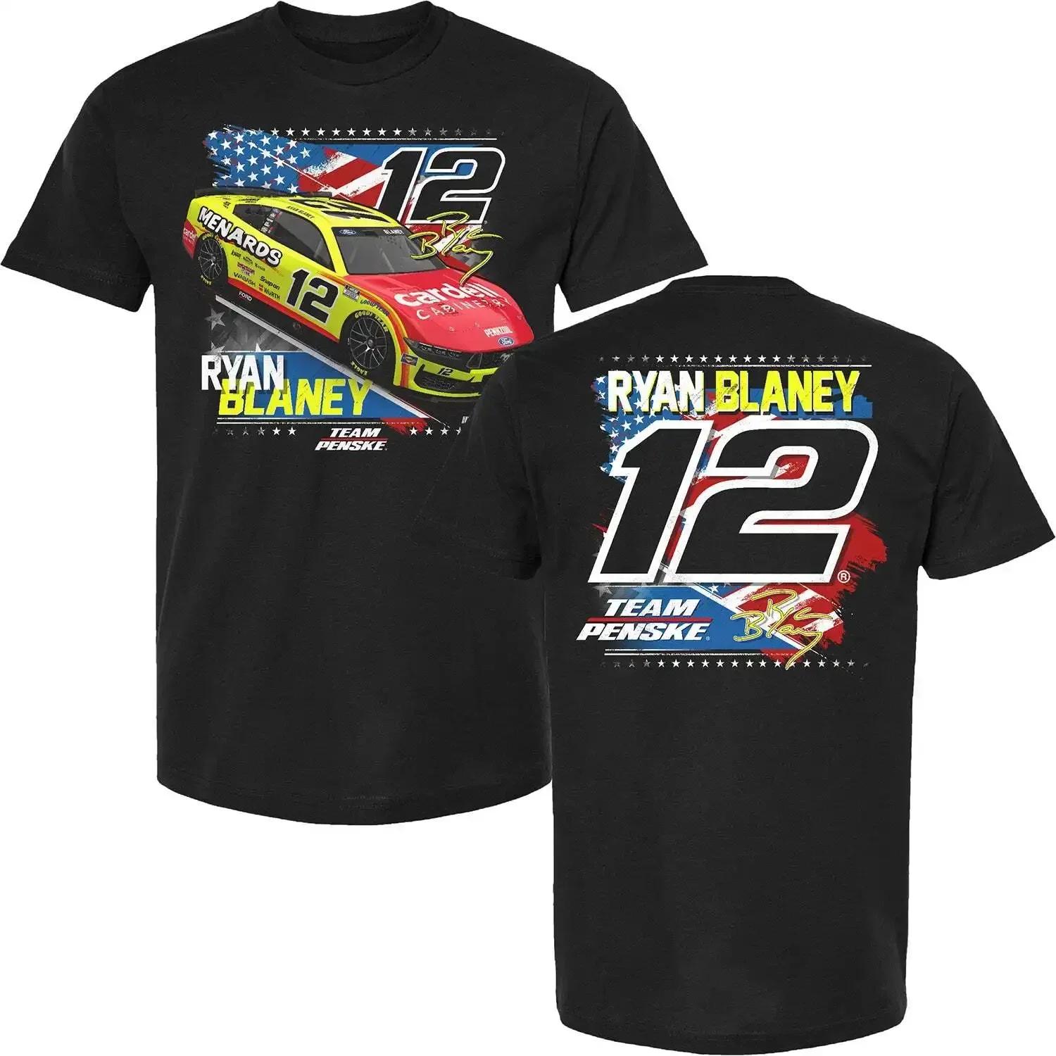 Ryan Blaney Menards Patriotic Car T-Shirt Black S чёрный