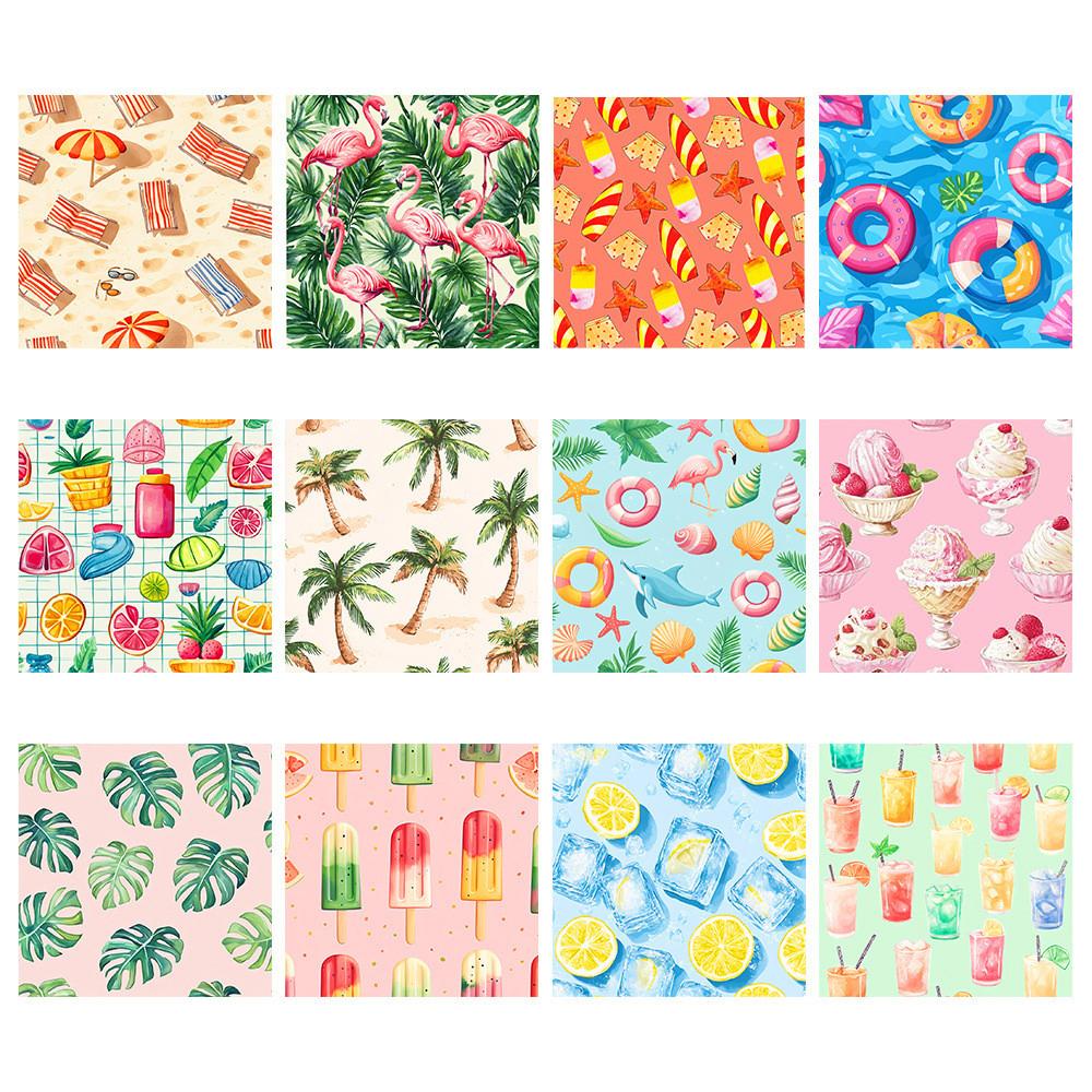 Marine Creatures Flamingos Ice Cream Patterns Gifts Decorative Packaging Paper