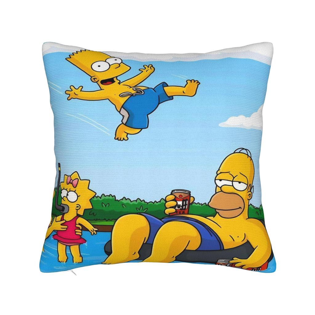 Anime S-Simpsonss Cartoon Pillow Cover Accessories Soft Cushion Cover Gift Throw Pillow Case Cover Home Multiple Sizes
