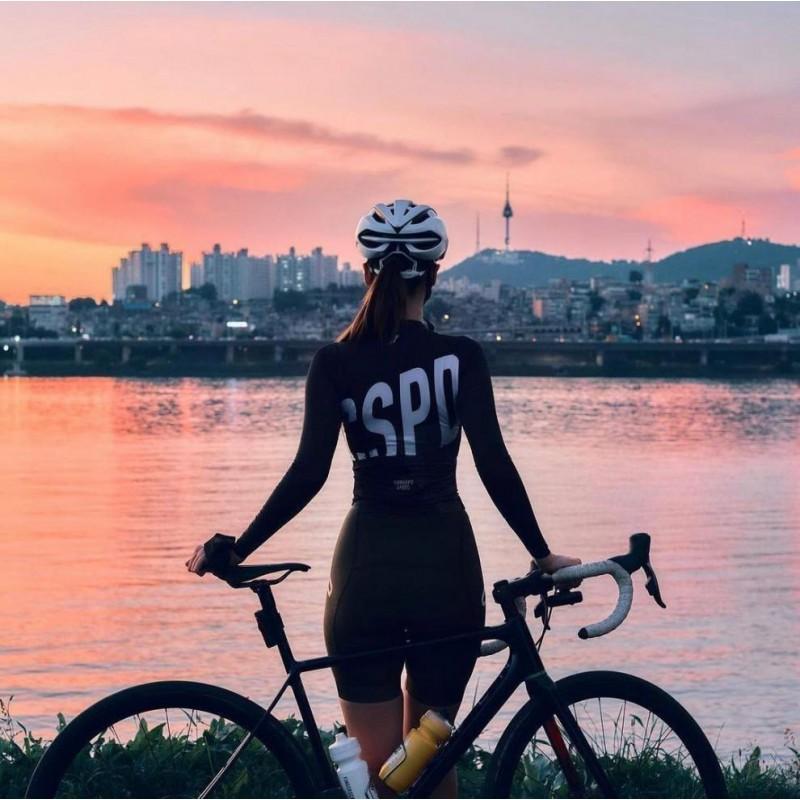 CSPD Milk Silk Slim Tight Breathable Men Women's Long-sleeved Shirt Road Bike Cycling Clothes
