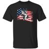 American Flag Herman Shepherd T-Shirt Gift US Flag Dog Owner Unisex Tee Black Na