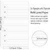 A6 Refill Paper, 100 Sheets Lined Paper, 6 Hole Punched - 5 Binder Dividers, 3 PVC Pouches, 160 Colored Index Tabs, 1 Quick Page Finder, for Filofax