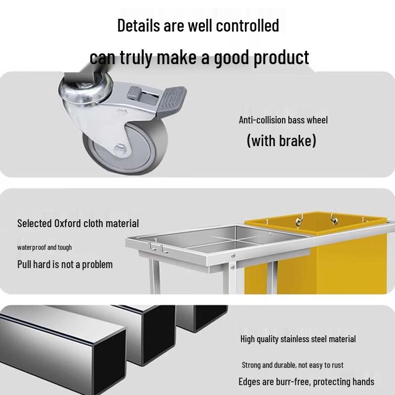 Beifu Heavy-Duty Stainless Steel Cleaning & Utility Cart