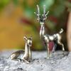 Retro Sika Deer Ornament Mini Micro Landscape Figurine Sika Deer Miniatures  Tabletop Decor