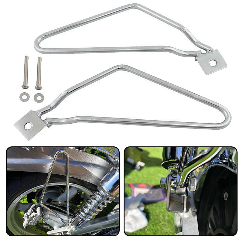 Motorcycle Black Saddle Bag Support Bars Mount Bracket Kit Fit for Harley Sportster 883 Iron XL883N,Dyna Fat Bob FXDF